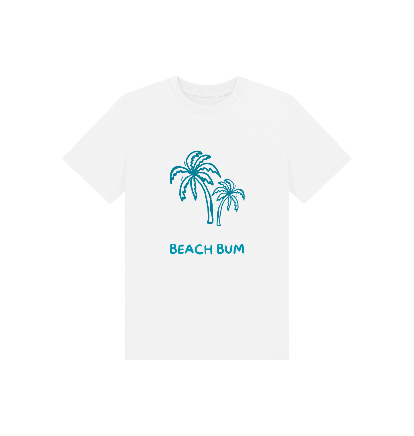 White Printed Kids T-Shirt Front