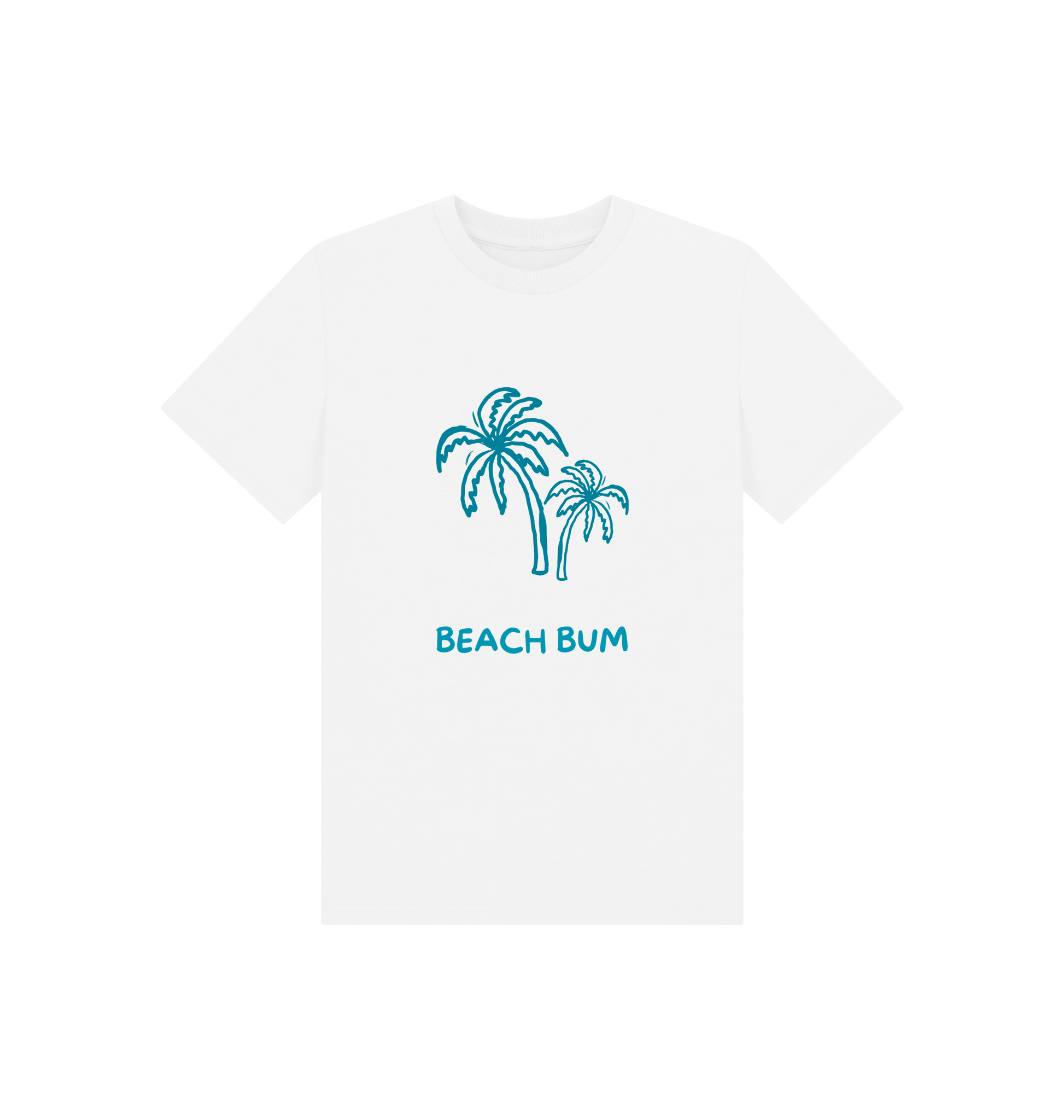 White Printed Kids T-Shirt Front