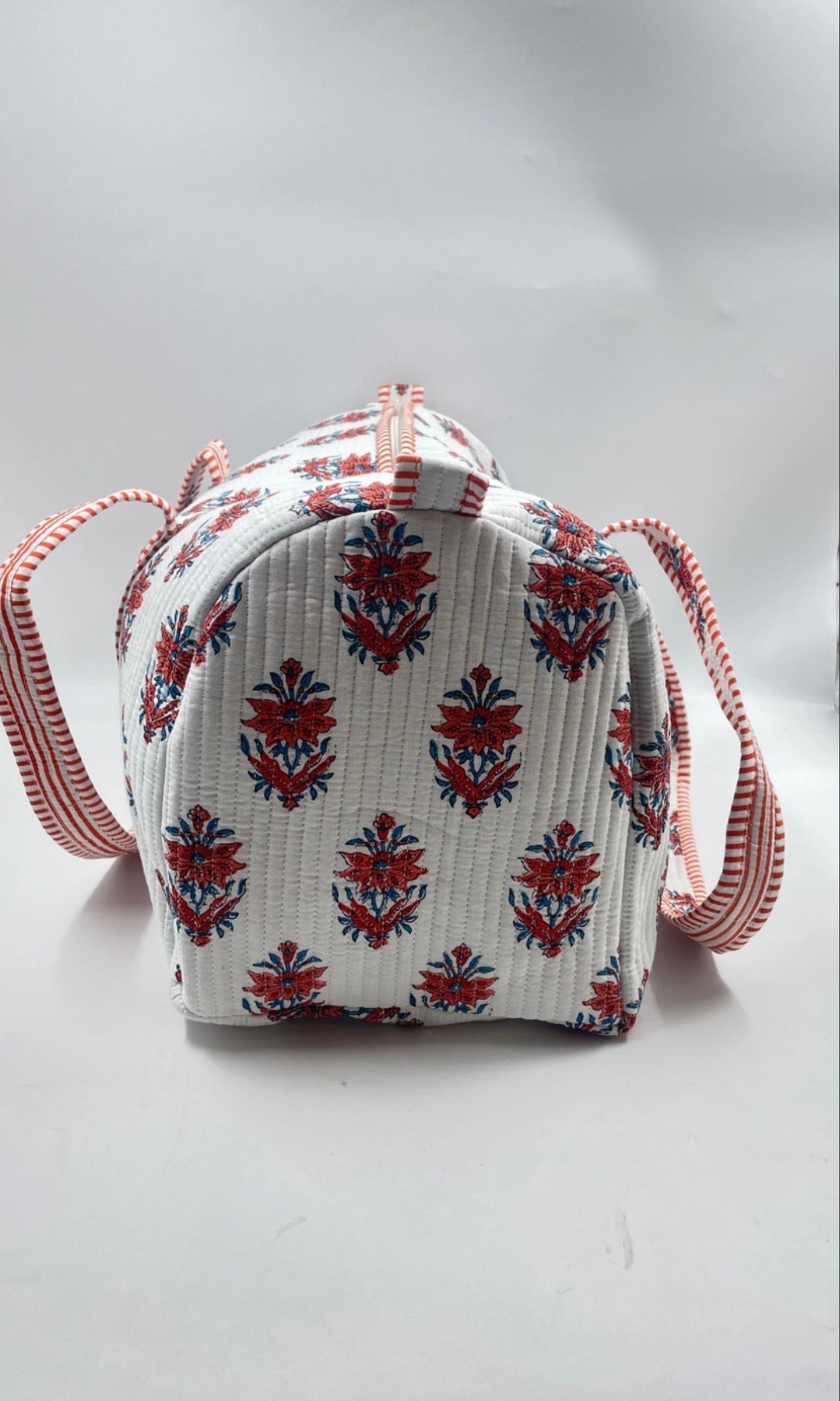 Orange & White Duffle Bag