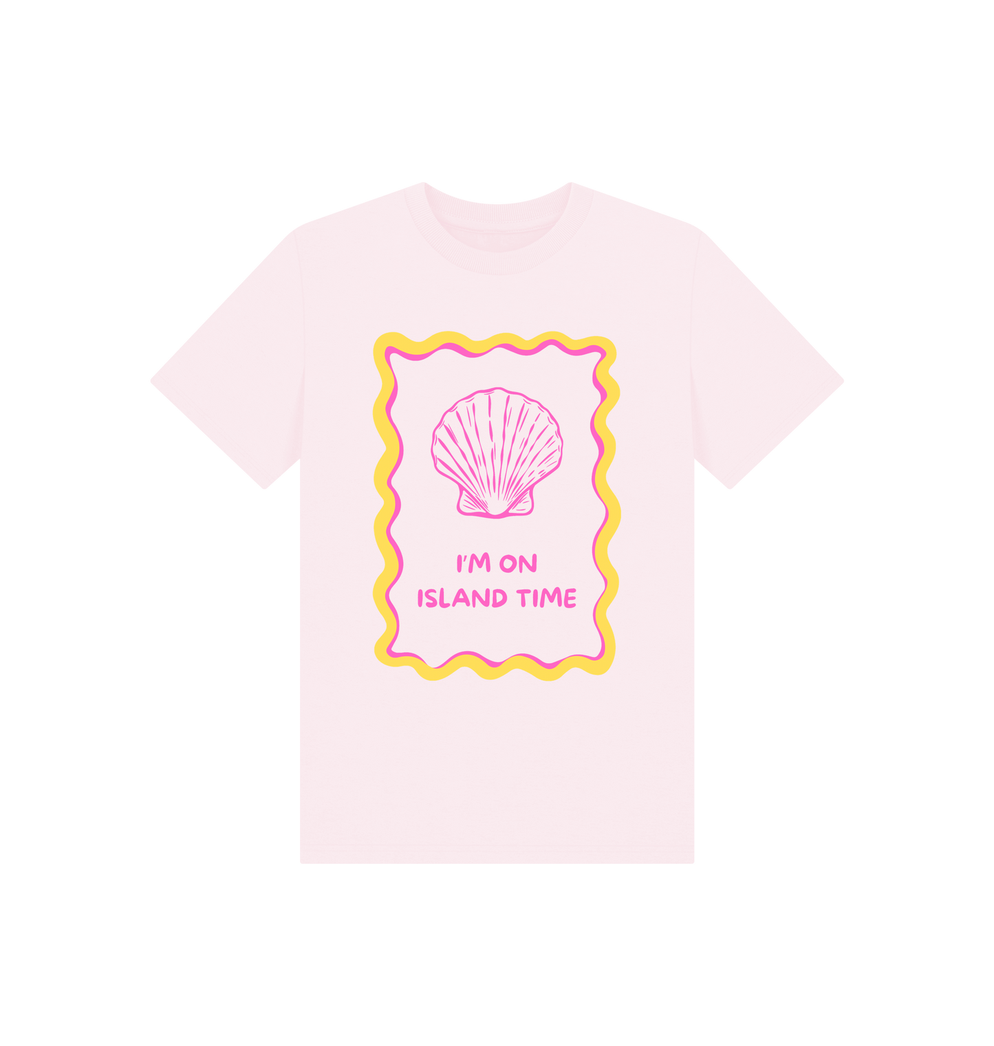 Pink Printed Kids T-Shirt Front