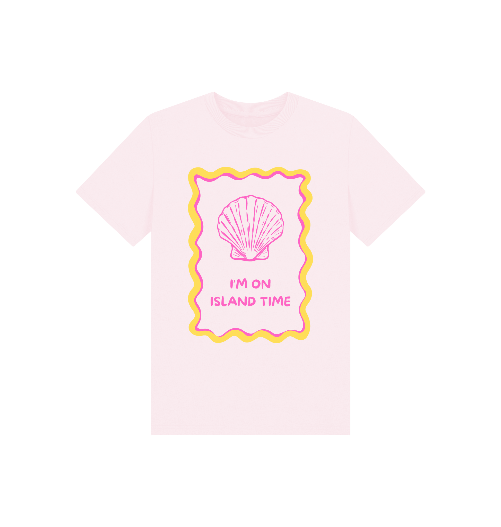 Pink Printed Kids T-Shirt Front