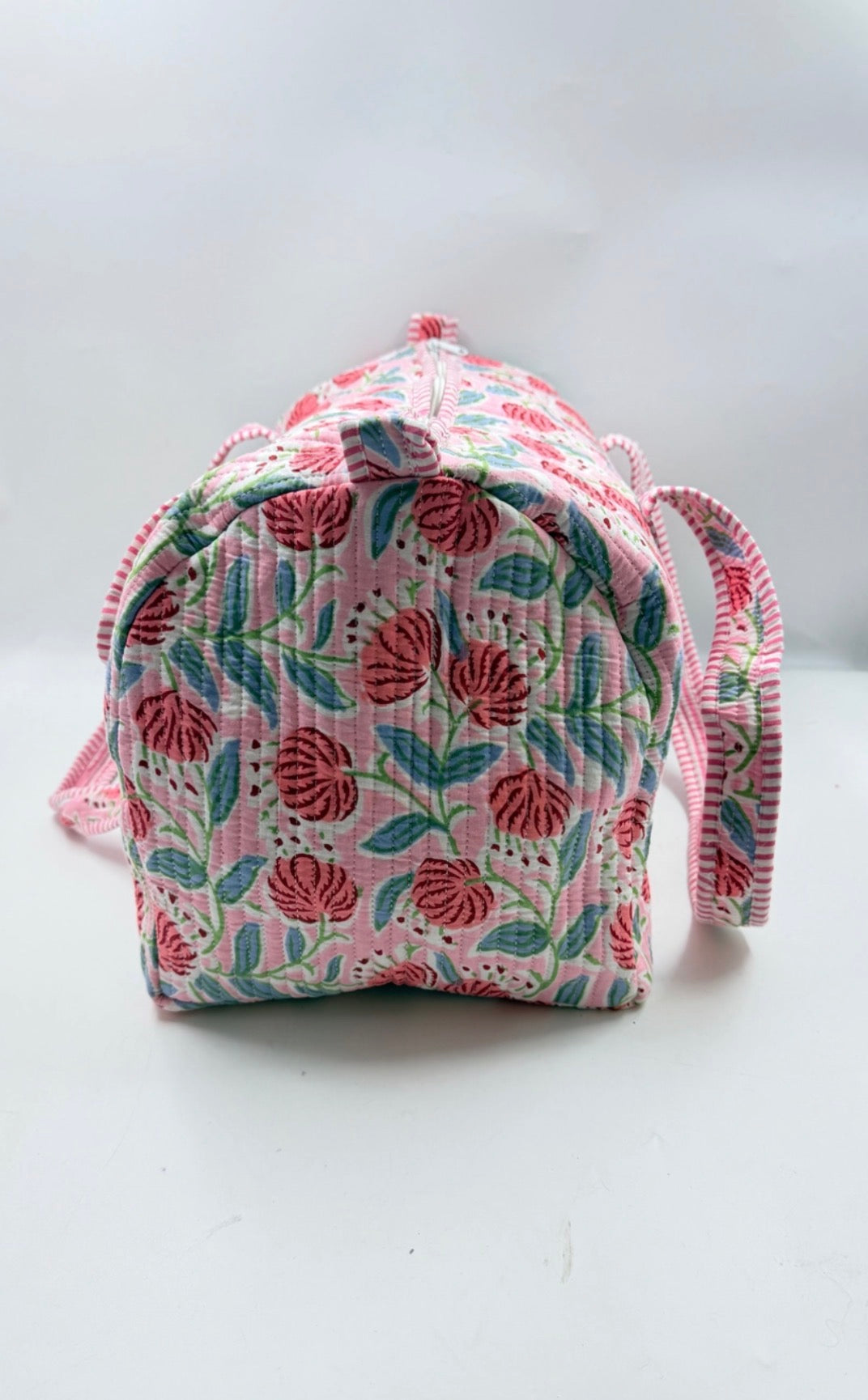 Pink Floral Duffle Bag