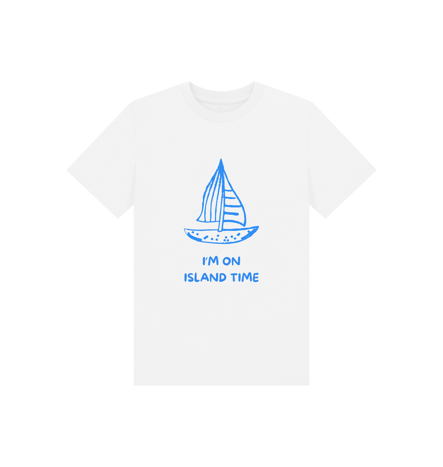 White Printed Kids T-Shirt Front