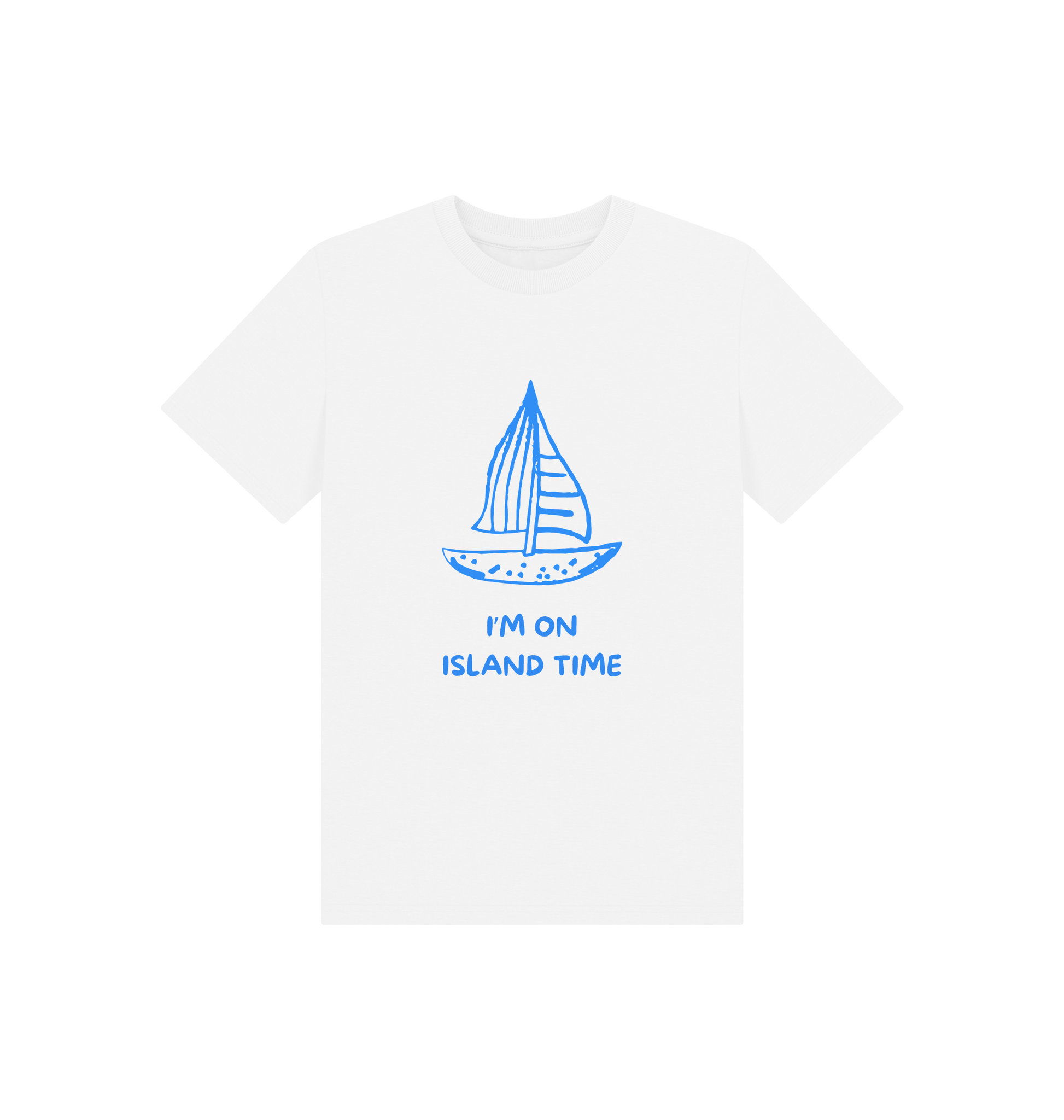 White Printed Kids T-Shirt Front