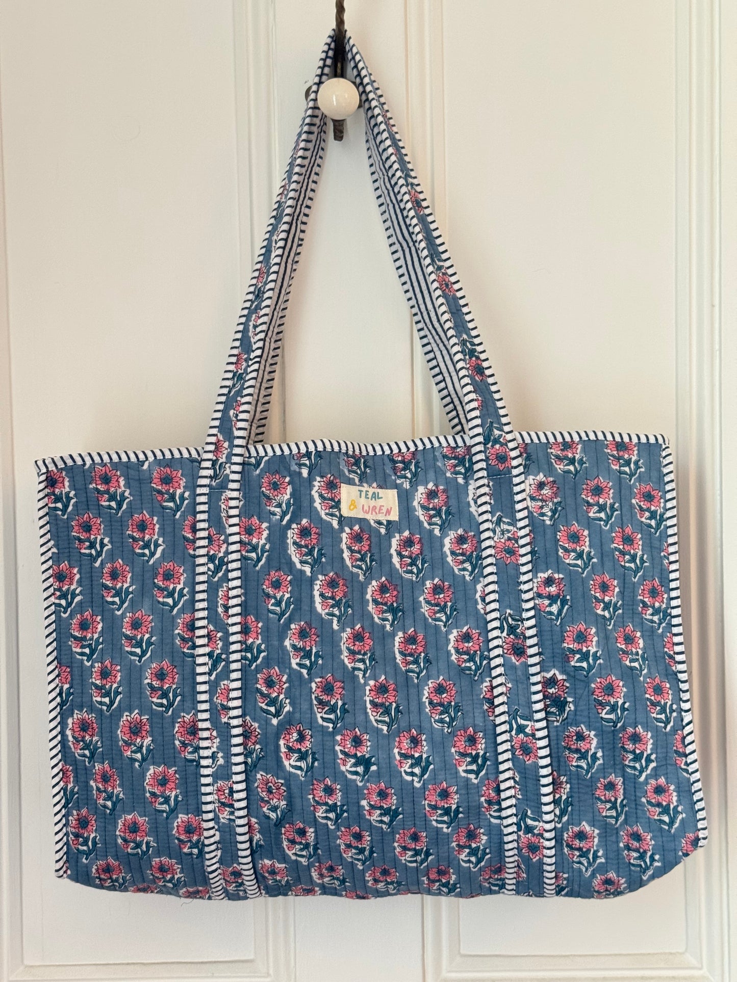 Teal & Wren Reversible Large Tote