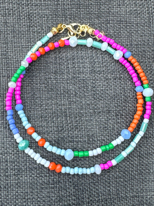 Teal & Wren Beaded Necklace- Summer Sun