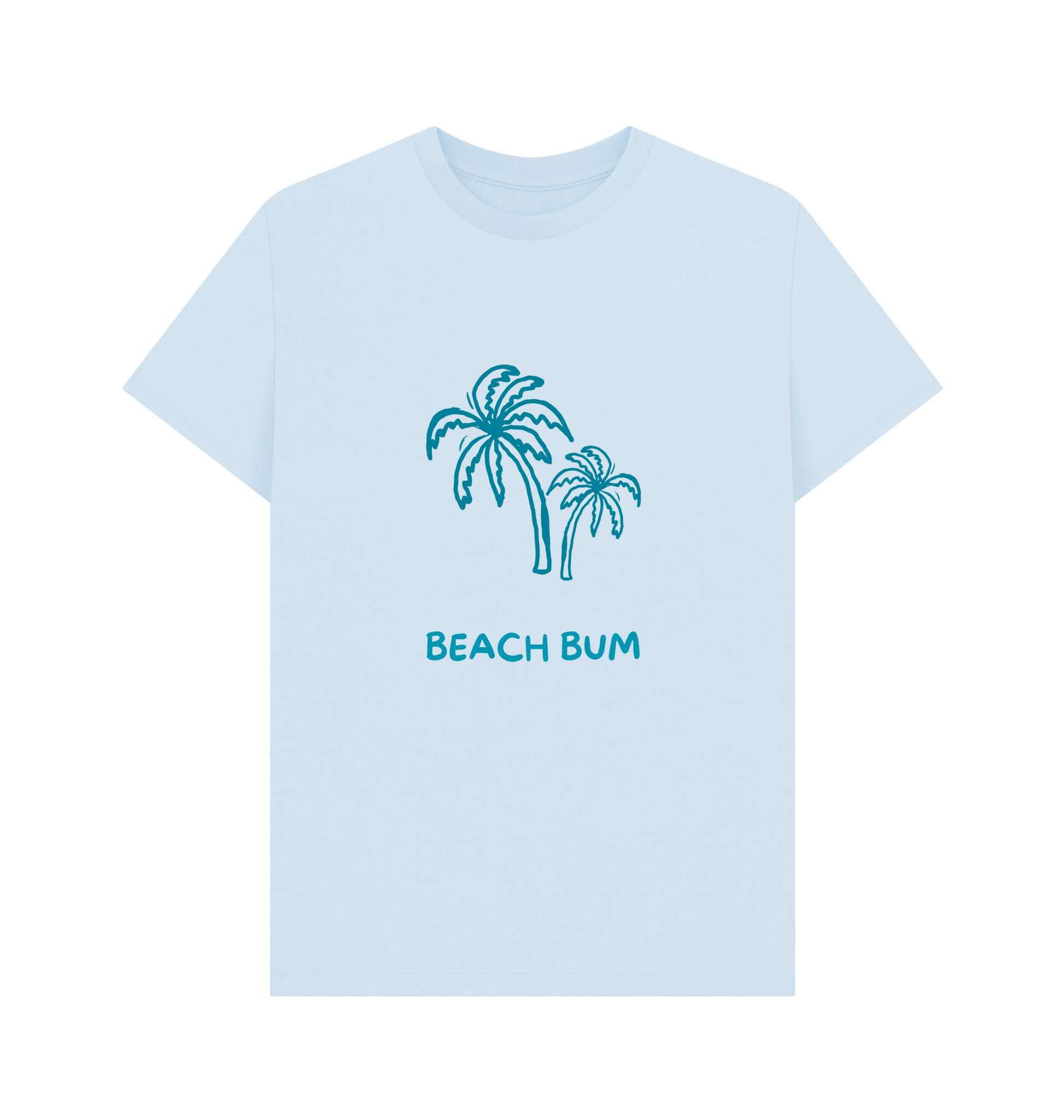 Sky Blue Printed T-shirt Front