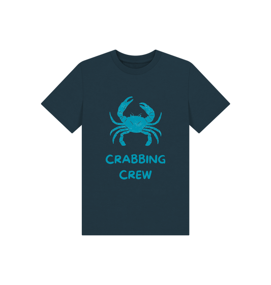 Denim Blue Printed Kids T-Shirt Front