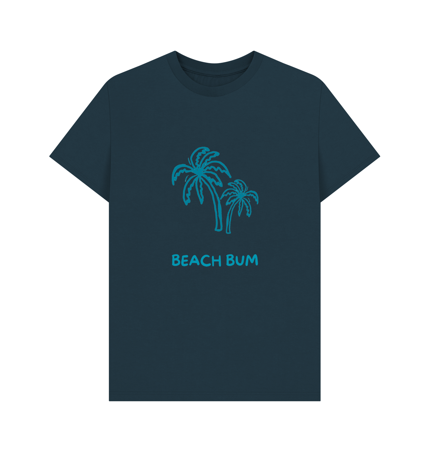 Denim Blue Printed T-shirt Front