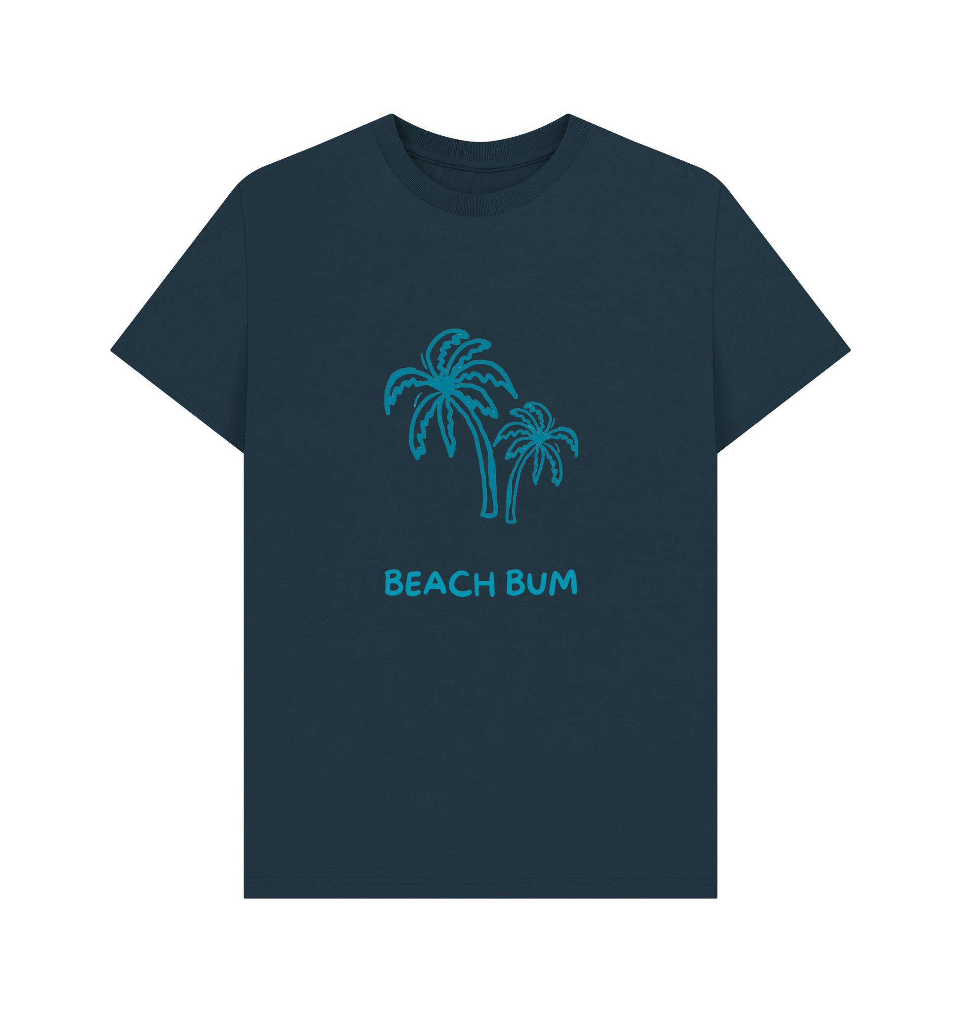 Denim Blue Printed T-shirt Front