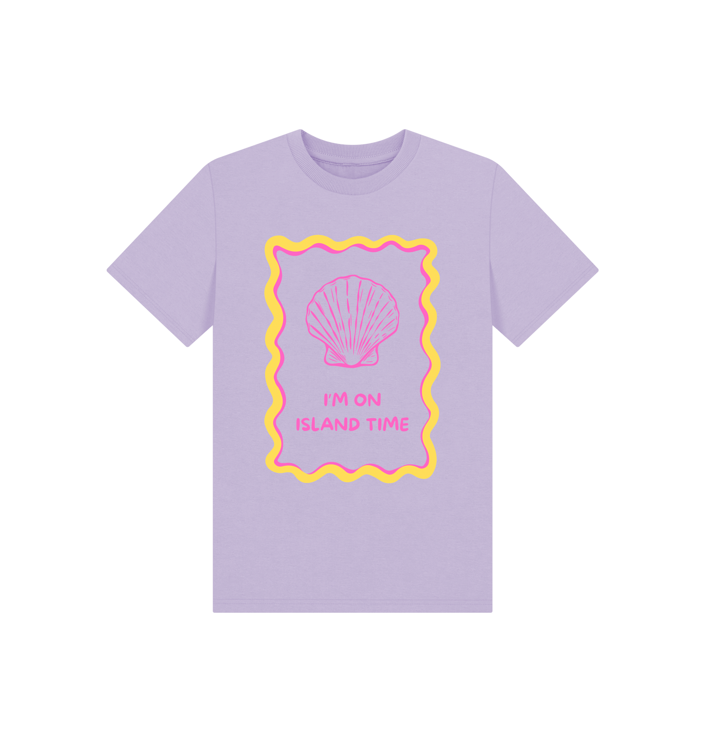 Soft Lilac Printed Kids T-Shirt Front