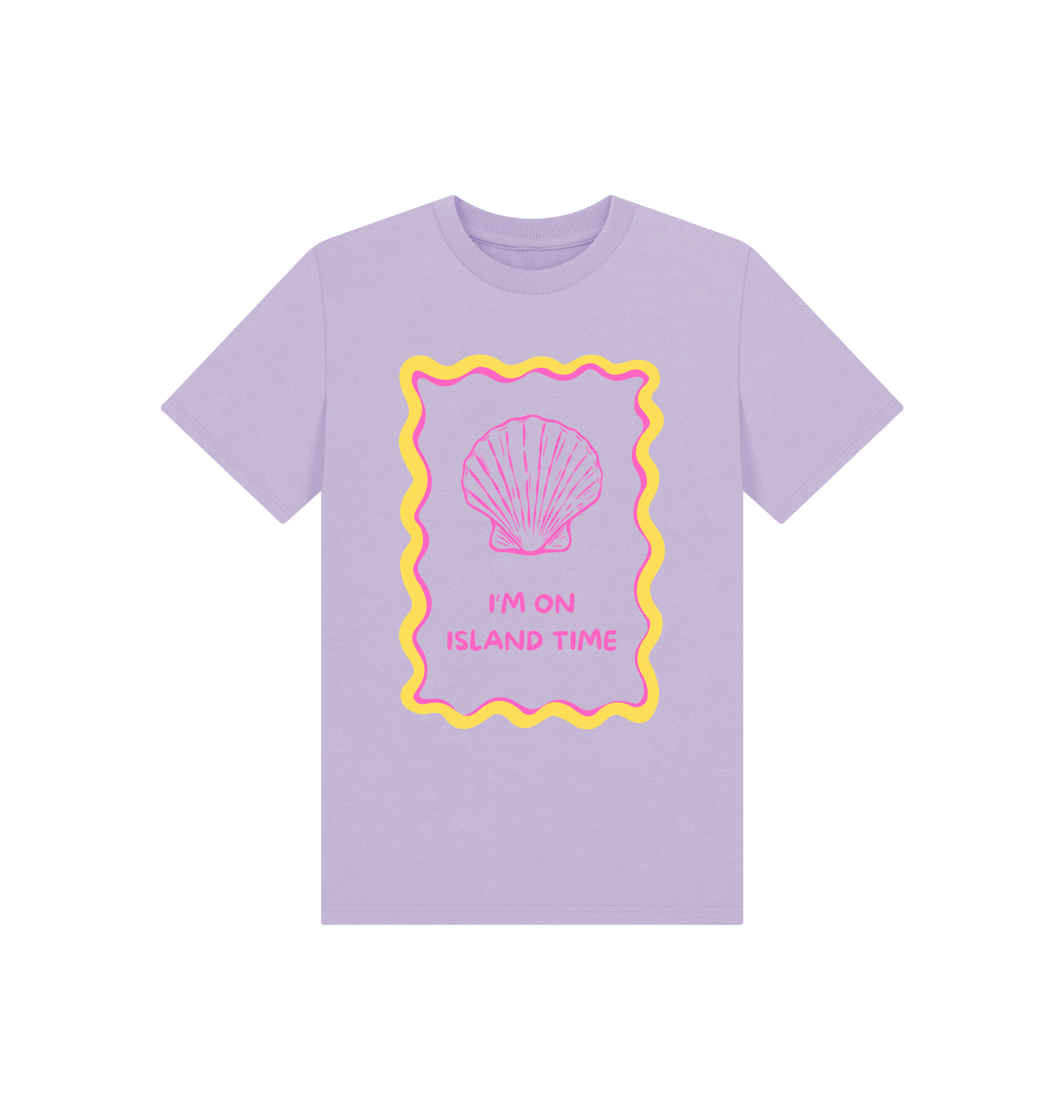 Soft Lilac Printed Kids T-Shirt Front