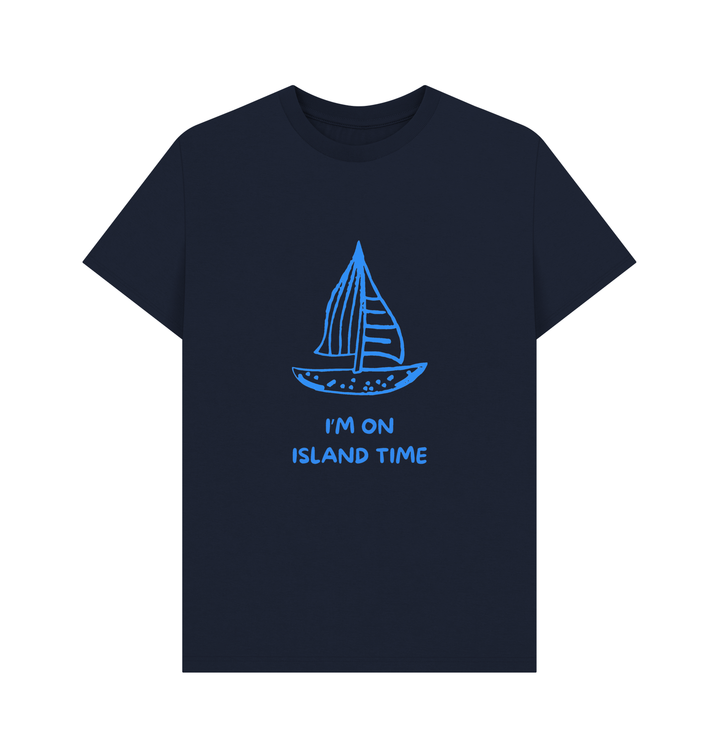 Navy Blue Printed T-shirt Front
