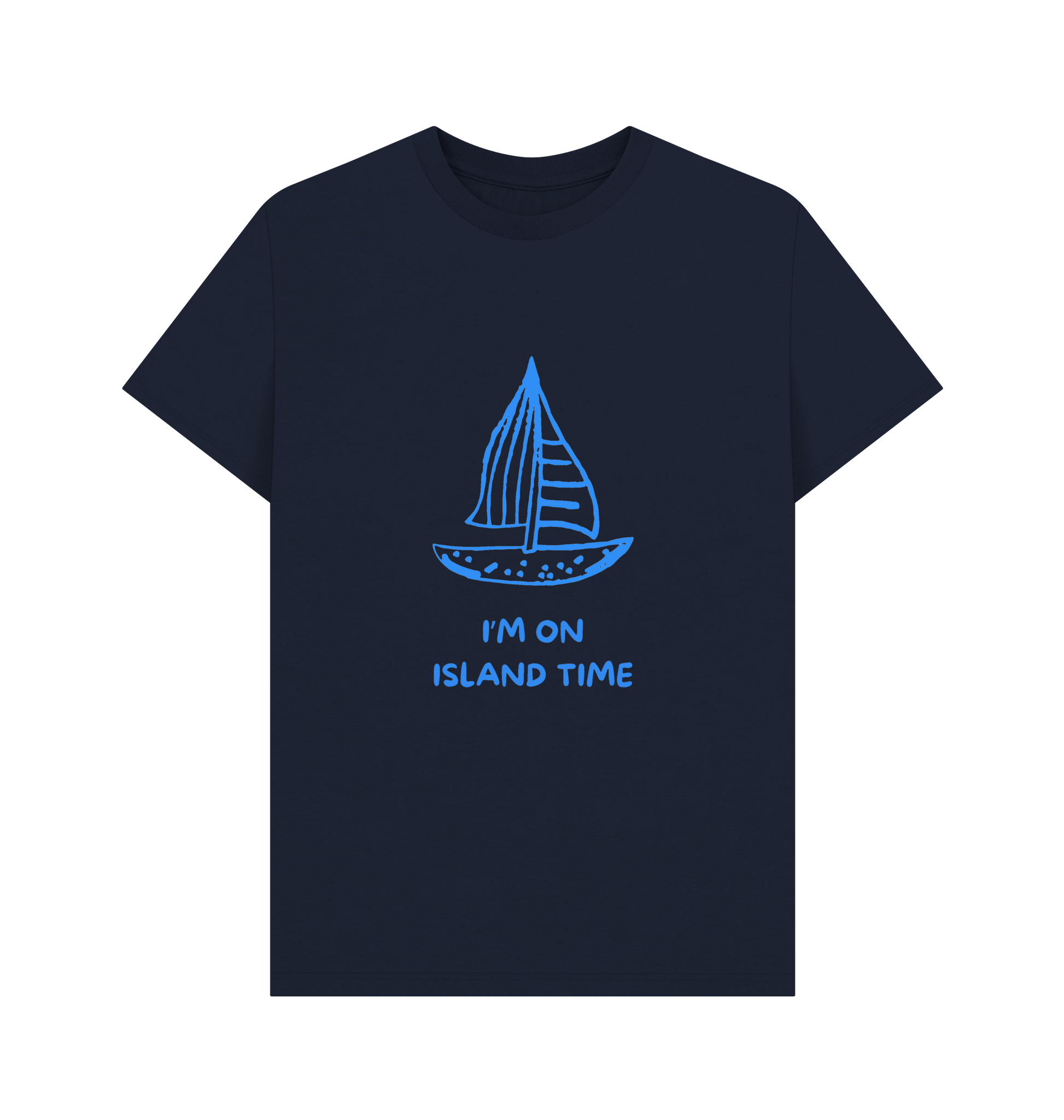Navy Blue Printed T-shirt Front
